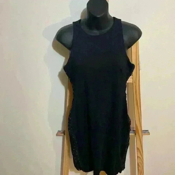B Darlin Dresses & Skirts - B Darlin bodycon black dress with side ribbons and a zip closure size medium